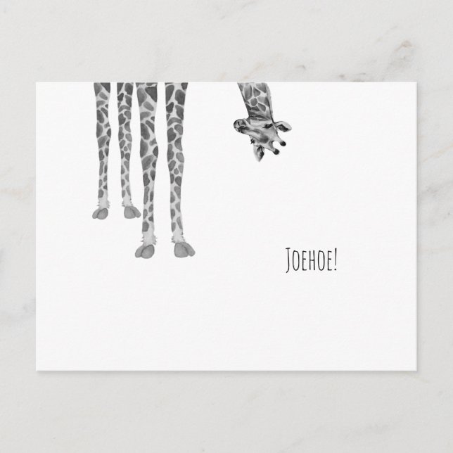 Fun Boo Quote, Saying Goodbye, Giraffe Card (Front)
