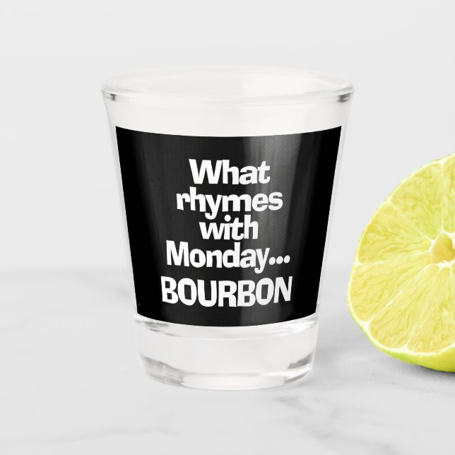 Fun Bourbon Shot Glass (Front)
