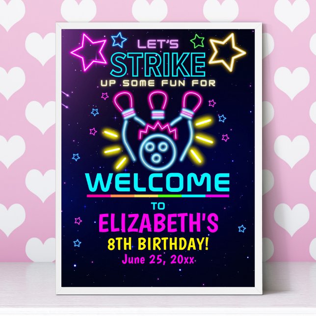 Fun Bowling Birthday Girl Poster (Creator Uploaded)
