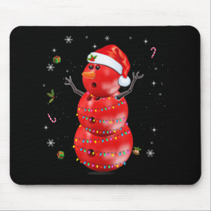 Fun Bowling for Boys Girls Christmas Snowman Bowl Mouse Pad