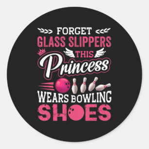 Fun Bowling For Women Girls Kids Mum Wife Classic Round Sticker