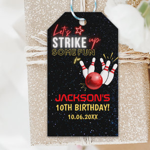 Fun Bowling Party for Kids Gift Tags