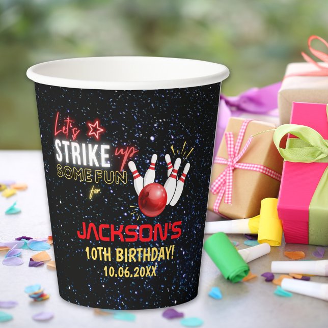 Fun Bowling Party for Kids Paper Cups (Creator Uploaded)