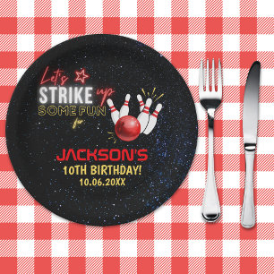 Fun Bowling Party for Kids Paper Plate