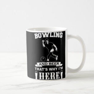 Fun Bowling Team Dad Gift Bowling and Beer Coffee Mug