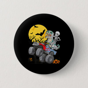 Fun Boys Halloween Monster Truck Pumpkin Mummy Din 6 Cm Round Badge