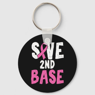 Fun Breast Cancer Awareness Month Save Second 2nd  Key Ring