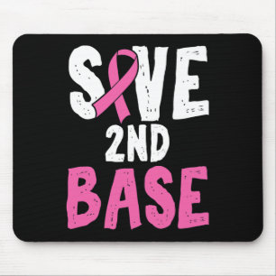 Fun Breast Cancer Awareness Month Save Second 2nd  Mouse Pad