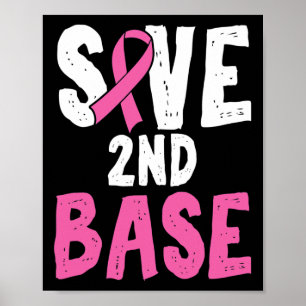 Fun Breast Cancer Awareness Month Save Second 2nd  Poster
