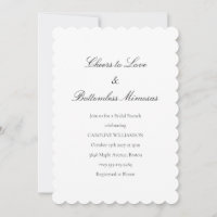 Fun Bridal Brunch Mimosas Funny Quote Black White