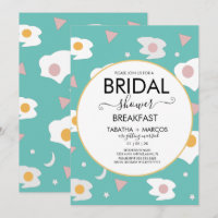 Fun Bridal Shower Breakfast Eggs Brunch Invitation