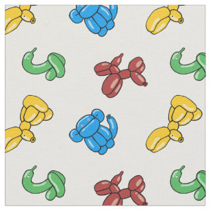 Fun, bright balloon animals design fabric