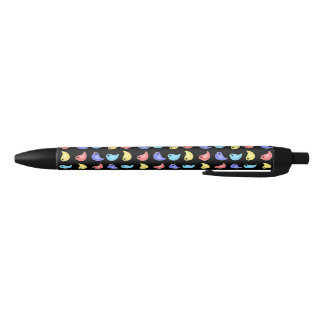 Fun bright colourful birds pattern pen