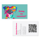 Fun Bright Colourful Dog Custom Pet Sitter