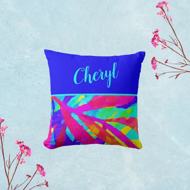 Fun Bright Colourful Modern Personalised Cushion (Creator Uploaded)