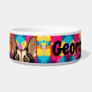 Fun Bright Dog/Cat Face Personalise Name