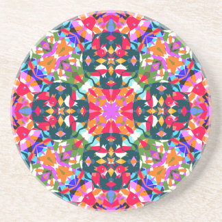 Fun Bright Pattern Modern Eclectic Dopamine Decor Coaster