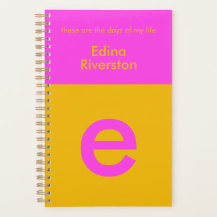 Fun Bright Personalised Planner Custom Monogram