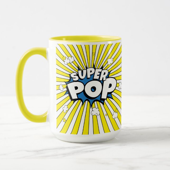 Fun Bright Sunshine SUPER POP! Comic Book Pop Art  Mug (Left)