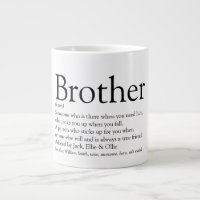 Fun Brother Definition Quote Black and White