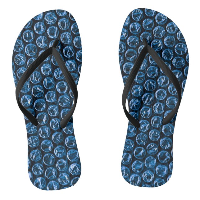 FUN Bubble Wrap Blue Jandals (Footbed)