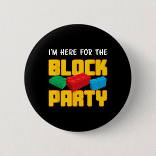 Fun Building Blocks Block Party Pre-K Men Women Ki 6 Cm Round Badge