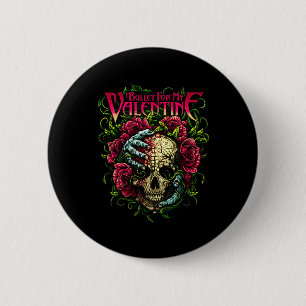 Fun Bullet My Valentine Skull Roses And Red Blood  6 Cm Round Badge