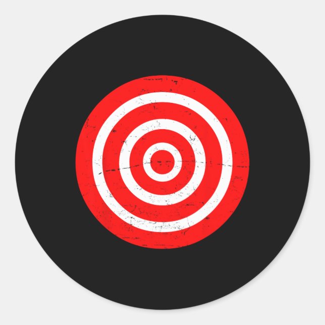 Fun Bullseye Target Bulls Eye Prank Gift-archery T Classic Round Sticker (Front)