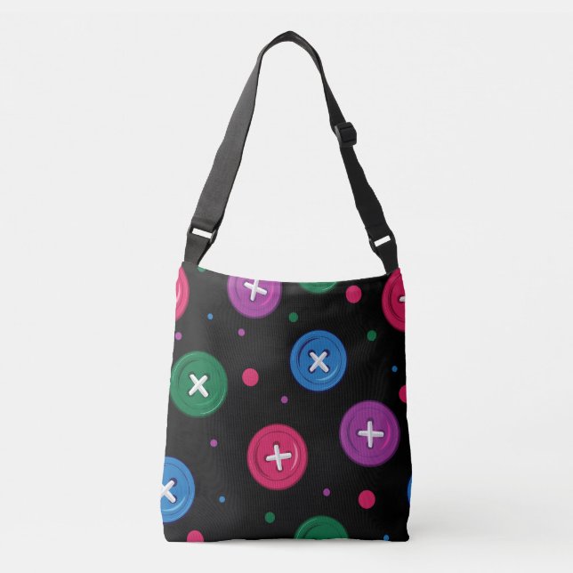 Fun Buttons & Dots Crossbody Bag (Front)