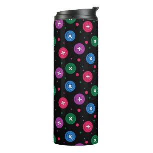 Fun Buttons & Dots Thermal Tumbler