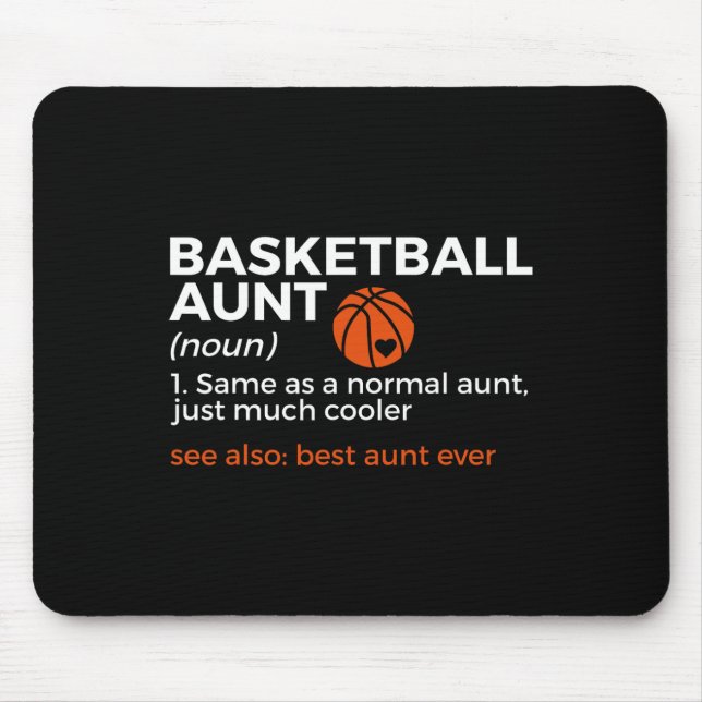 Fun Bysketbyll Aunt Definition Best Aunt Ever  Mouse Pad (Front)