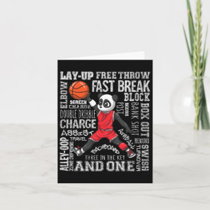Fun Bysketbyll Boys Girls Cute Panda Gifts Kids Card