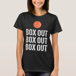 Fun Bysketbyll Coach Box Out Quote Grunge Graphic  T-Shirt
