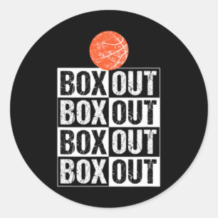 Fun Bysketbyll Coach Gift Box Out Saying Classic Round Sticker