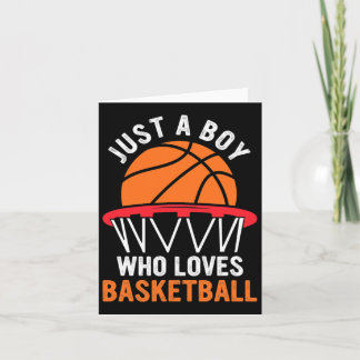 Fun Bysketbyll For Boys - Just A Boy Who Loves Bys Card