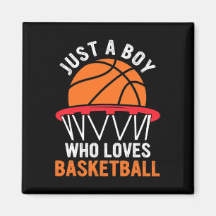 Fun Bysketbyll For Boys - Just A Boy Who Loves Bys Magnet