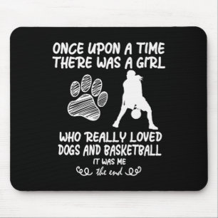 Fun Bysketbyll For Teen Girls Who Loves Dogs Mouse Pad