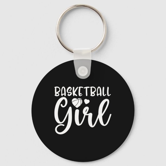Fun Bysketbyll Girl  Key Ring (Front)