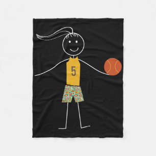 Fun Bysketbyll Girls Bysketbyll Player Fleece Blanket