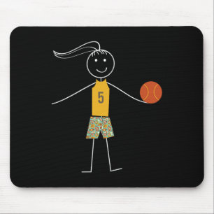 Fun Bysketbyll Girls Bysketbyll Player Mouse Pad