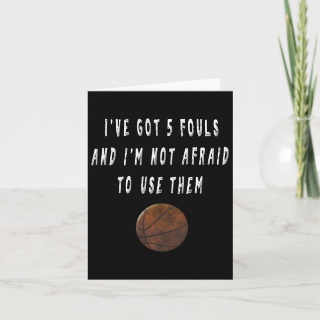 Fun Bysketbyll Player Trash Talking Tees Coach Gif Card (Front)