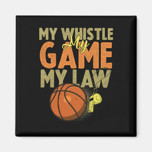 Fun Bysketbyll Referee Quotes Gift I Hoops Ref 1  Magnet