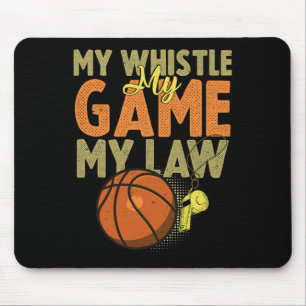 Fun Bysketbyll Referee Quotes Gift I Hoops Ref 1  Mouse Pad