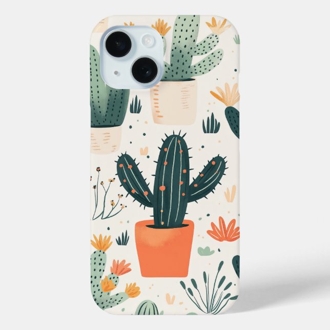 Fun Cactus iPhone Cover (Back)