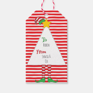 Fun Candy Camouflage Elf Gift Tags