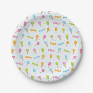 Fun Candy Pattern Paper Plate