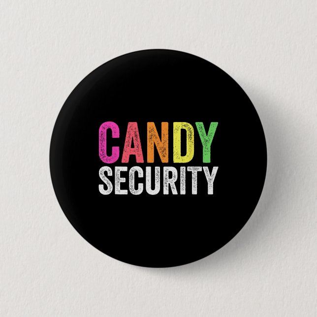 Fun Candy Security Halloween Costume  6 Cm Round Badge (Front)