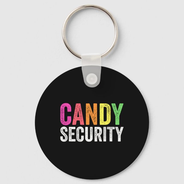 Fun Candy Security Halloween Costume  Key Ring (Front)