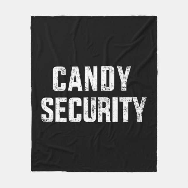 Fun candy security lazy halloween costume  fleece blanket (Front)
