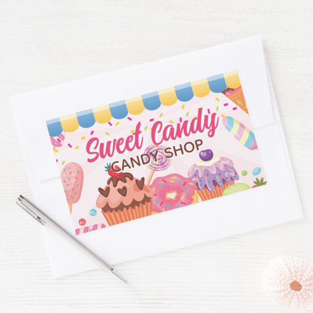 Fun Candy Shop Sticker Label (Envelope)